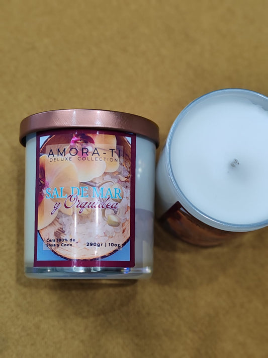 Vela Orquídea y Sal de Mar