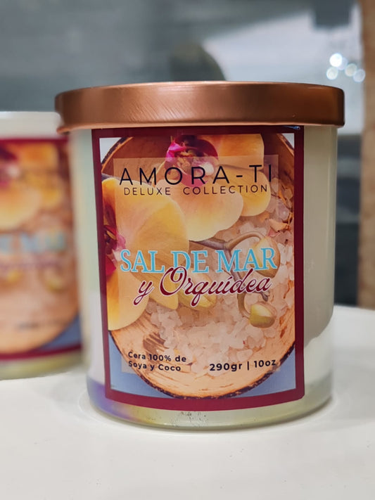 Vela Orquídea y Sal de Mar
